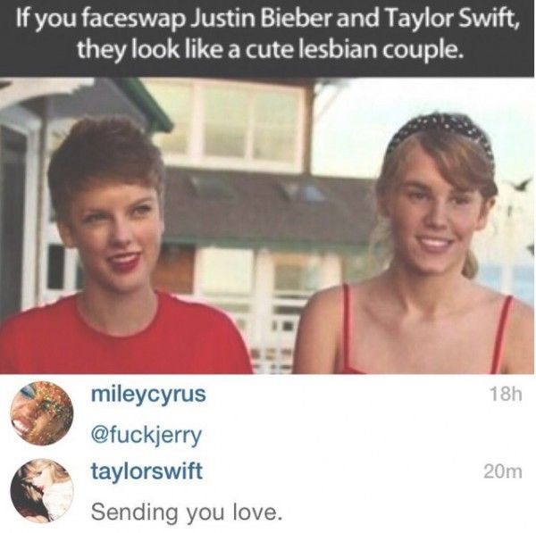 justin bieber and taylor swift face swap