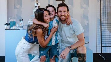 La felicidad del hijo de Leo Messi porque le tocó la figurita de su papá